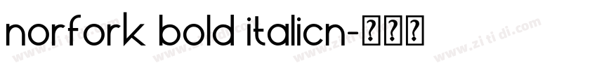 norfork bold italicn字体转换